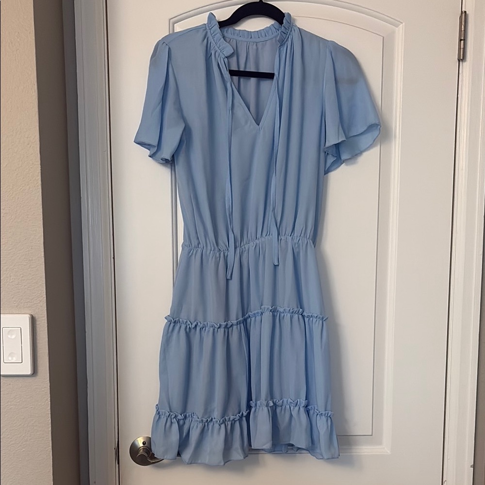 Elegant Light Blue Women's Dress